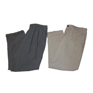 Dockers Mens Beige And Brown Pants Size 36x30 Dress Pants Lot Of TWO
